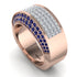 Diamond Cluster Wide Fancy Wedding Band - Kyla No. 62