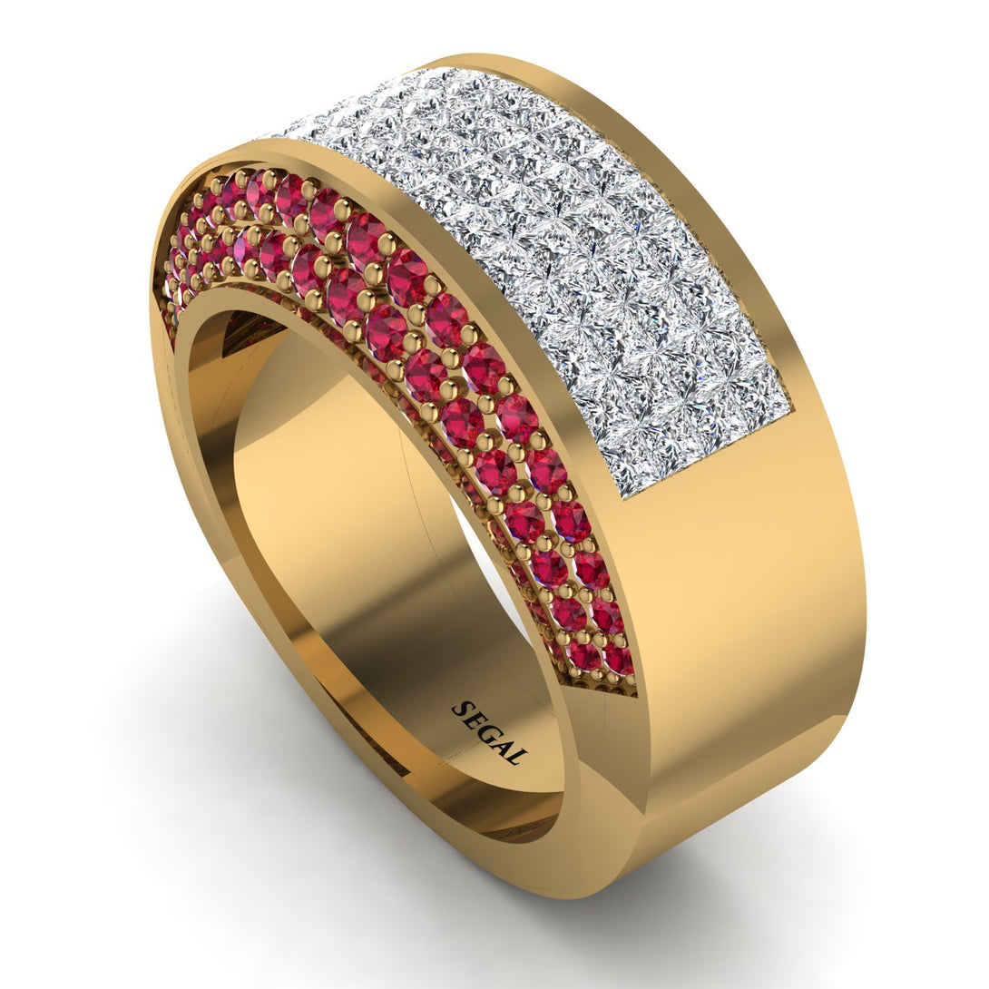 Diamond Cluster Wide Fancy Wedding Band - Kyla No. 46