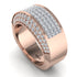 Diamond Cluster Wide Fancy Wedding Band - Kyla No. 2