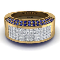 Diamond Cluster Wide Fancy Wedding Band - Kyla No. 61 image 1