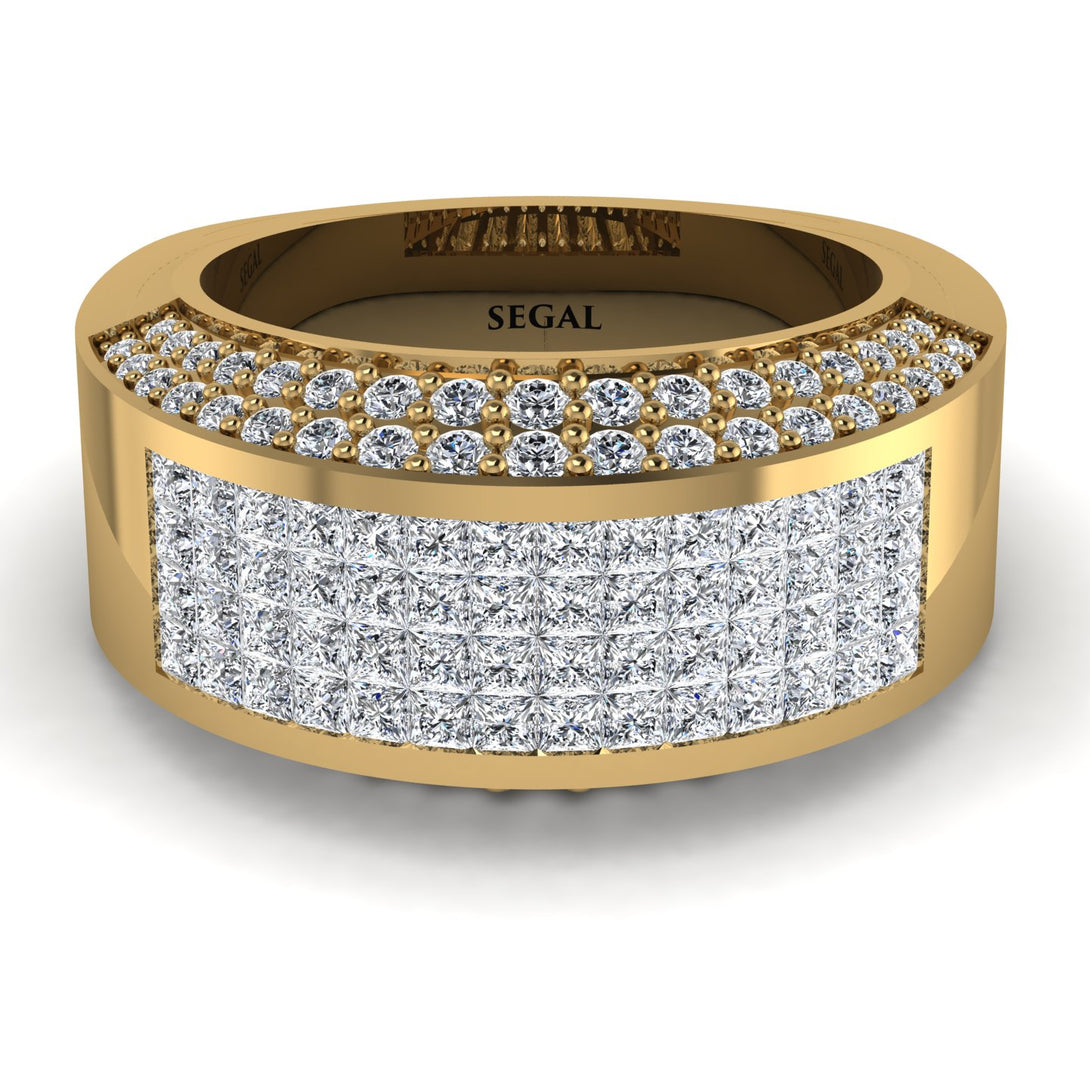 Diamond Cluster Wide Fancy Wedding Band - Kyla No. 1