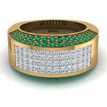 Diamond Cluster Wide Fancy Wedding Band - Kyla No. 16 image 1