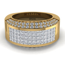Diamond Cluster Wide Fancy Wedding Band - Kyla No. 1 image 1