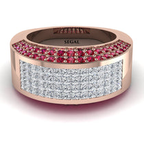 Diamond Cluster Wide Fancy Wedding Band - Kyla No. 47 image 1
