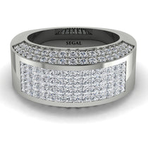 Diamond Cluster Wide Fancy Wedding Band - Kyla No. 3 image 1
