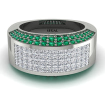 Diamond Cluster Wide Fancy Wedding Band - Kyla No. 18 image 1