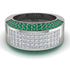 Diamond Cluster Wide Fancy Wedding Band - Kyla No. 18
