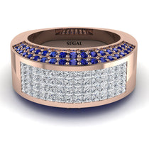 Diamond Cluster Wide Fancy Wedding Band - Kyla No. 62 image 1