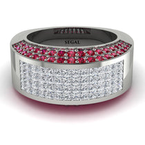 Diamond Cluster Wide Fancy Wedding Band - Kyla No. 48 image 1