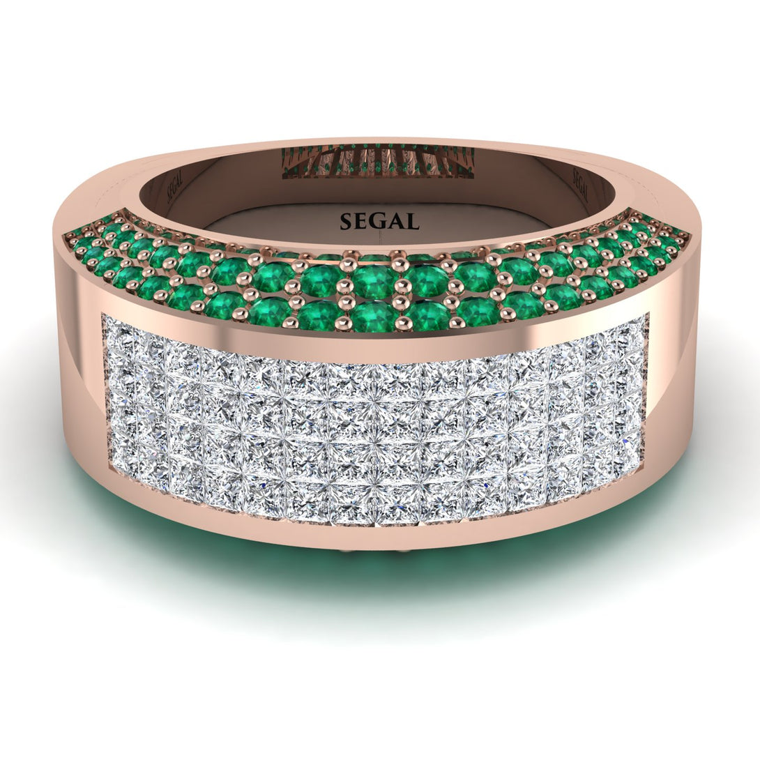 Diamond Cluster Wide Fancy Wedding Band - Kyla No. 17