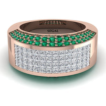 Diamond Cluster Wide Fancy Wedding Band - Kyla No. 17 image 1