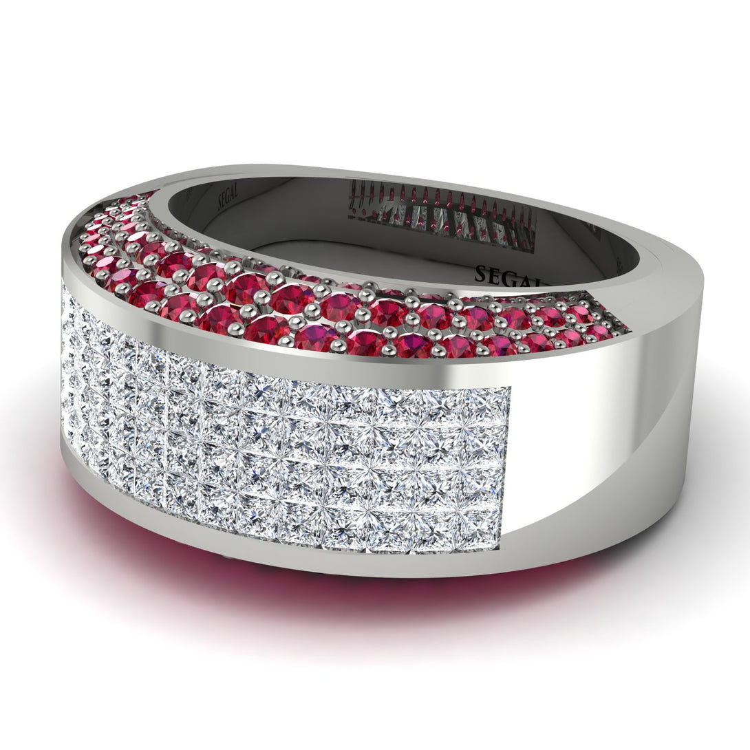 Diamond Cluster Wide Fancy Wedding Band - Kyla No. 48