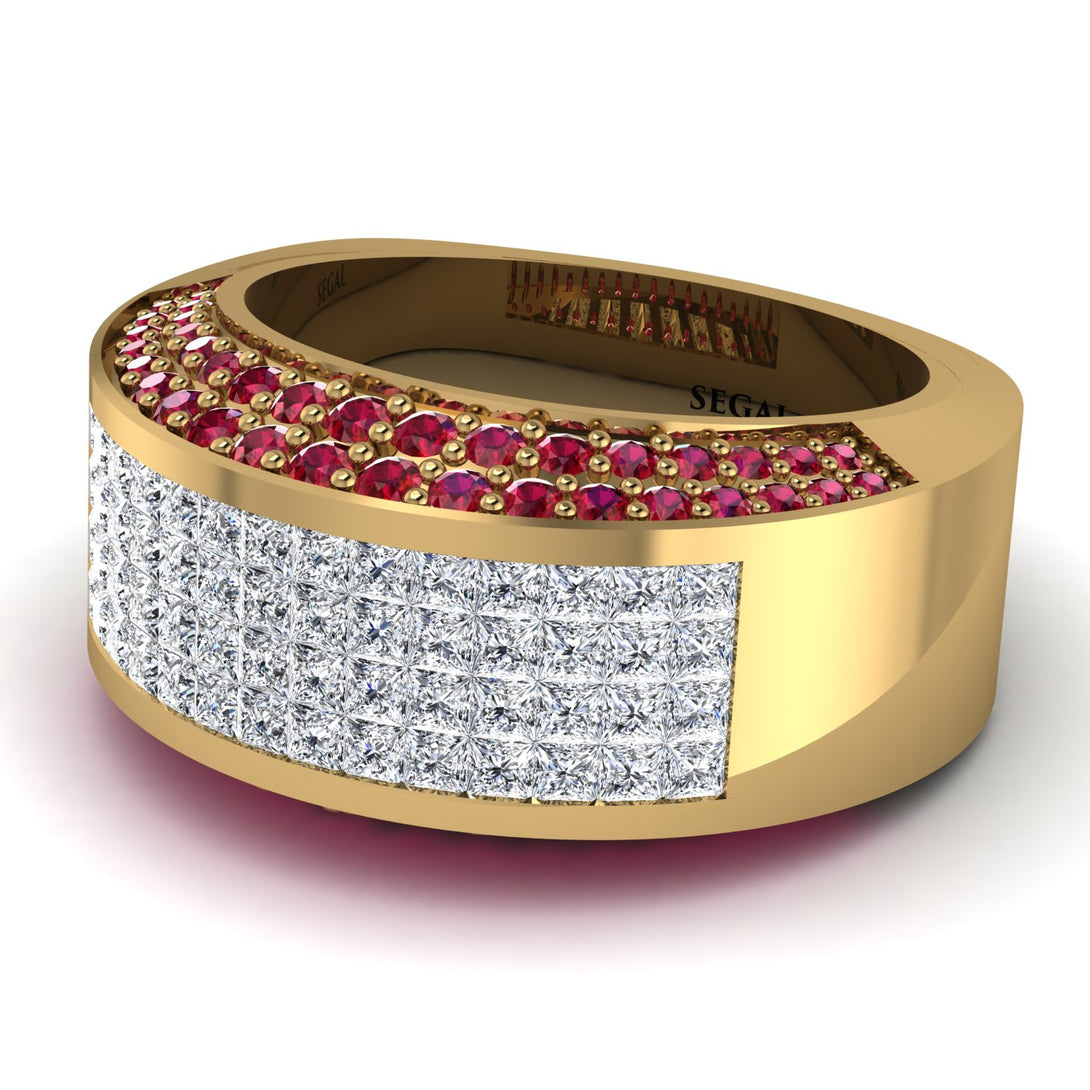 Diamond Cluster Wide Fancy Wedding Band - Kyla No. 46