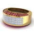 Diamond Cluster Wide Fancy Wedding Band - Kyla No. 46