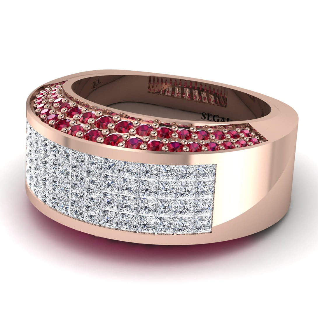 Diamond Cluster Wide Fancy Wedding Band - Kyla No. 47