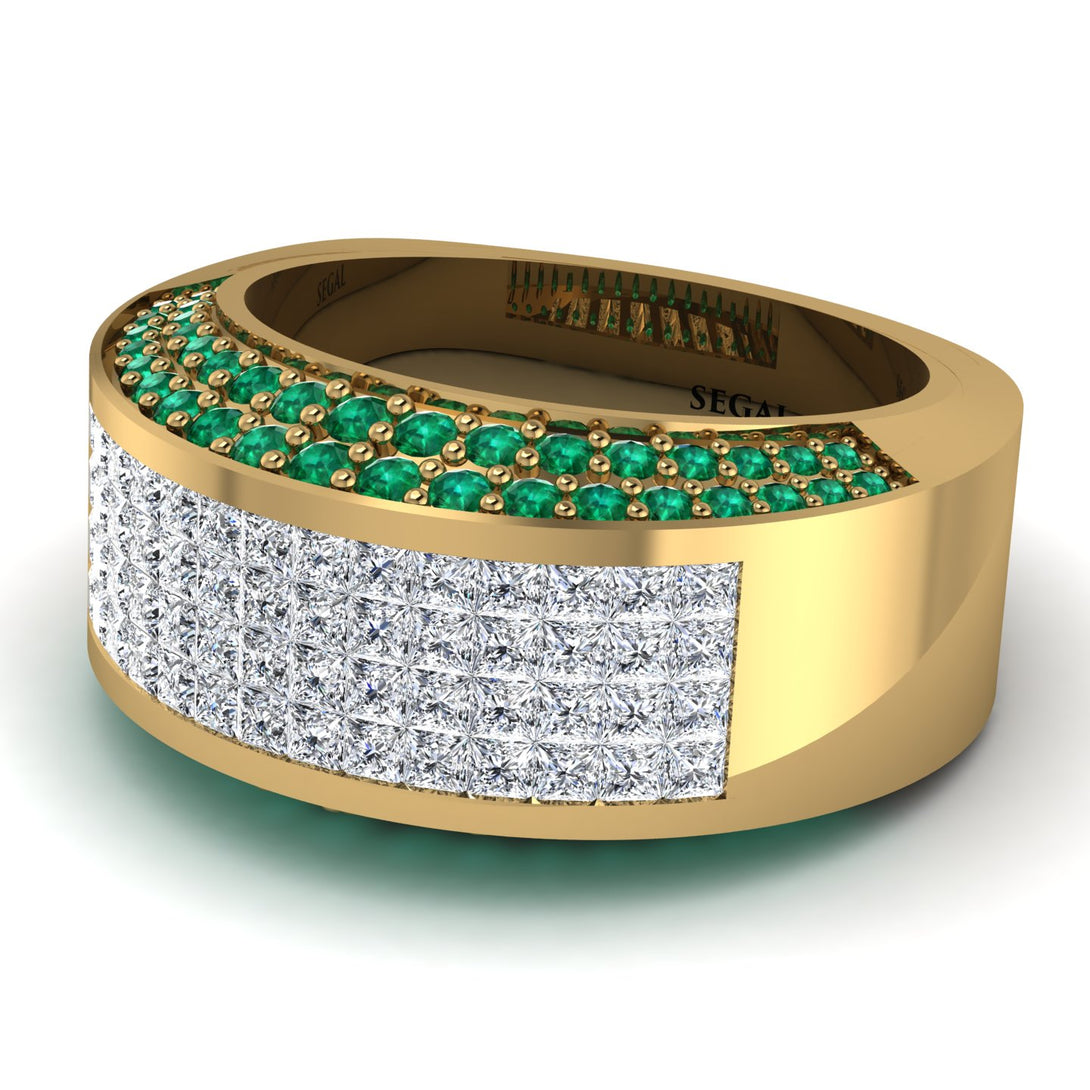 Diamond Cluster Wide Fancy Wedding Band - Kyla No. 16