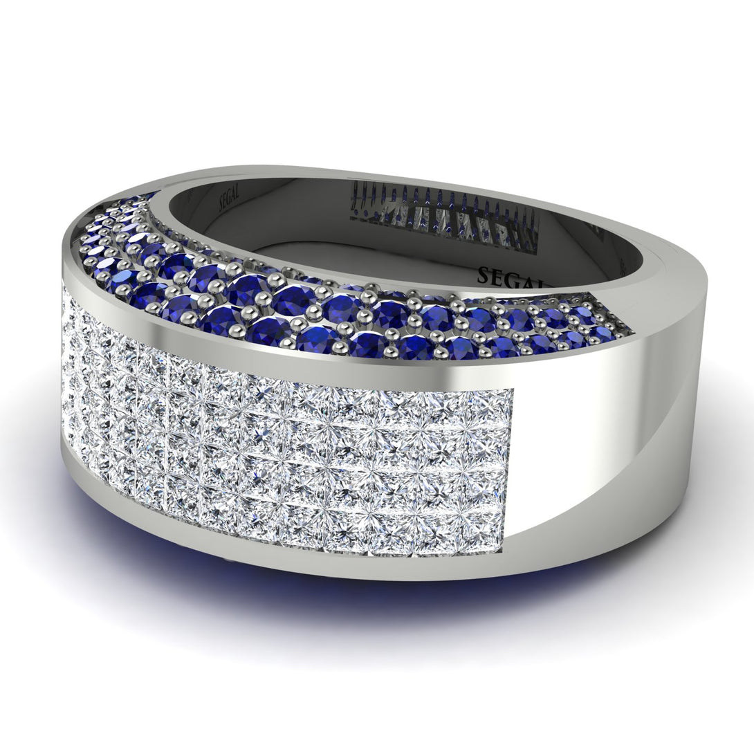 Diamond Cluster Wide Fancy Wedding Band - Kyla No. 63