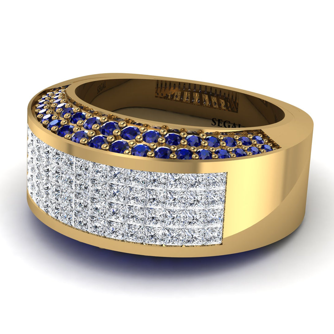 Diamond Cluster Wide Fancy Wedding Band - Kyla No. 61