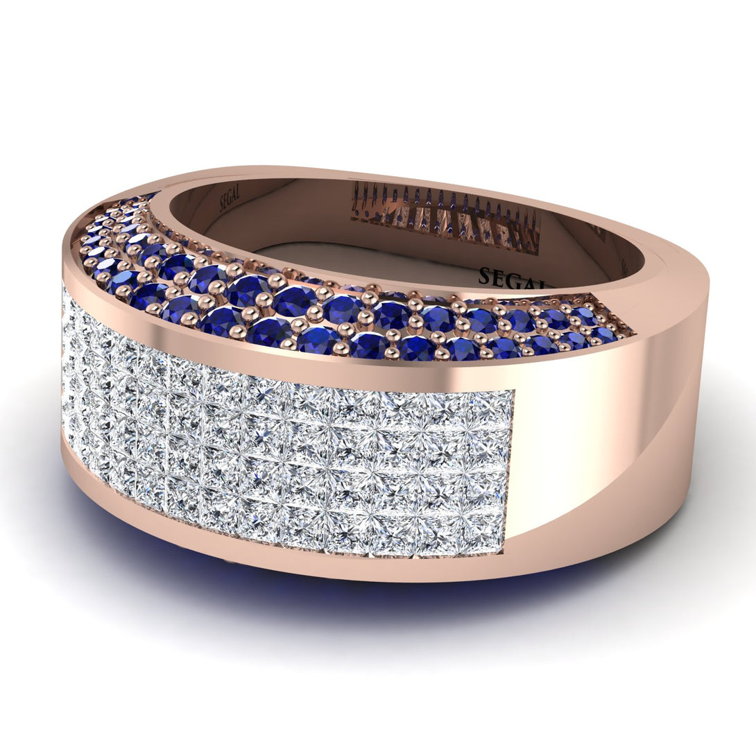Diamond Cluster Wide Fancy Wedding Band - Kyla No. 62