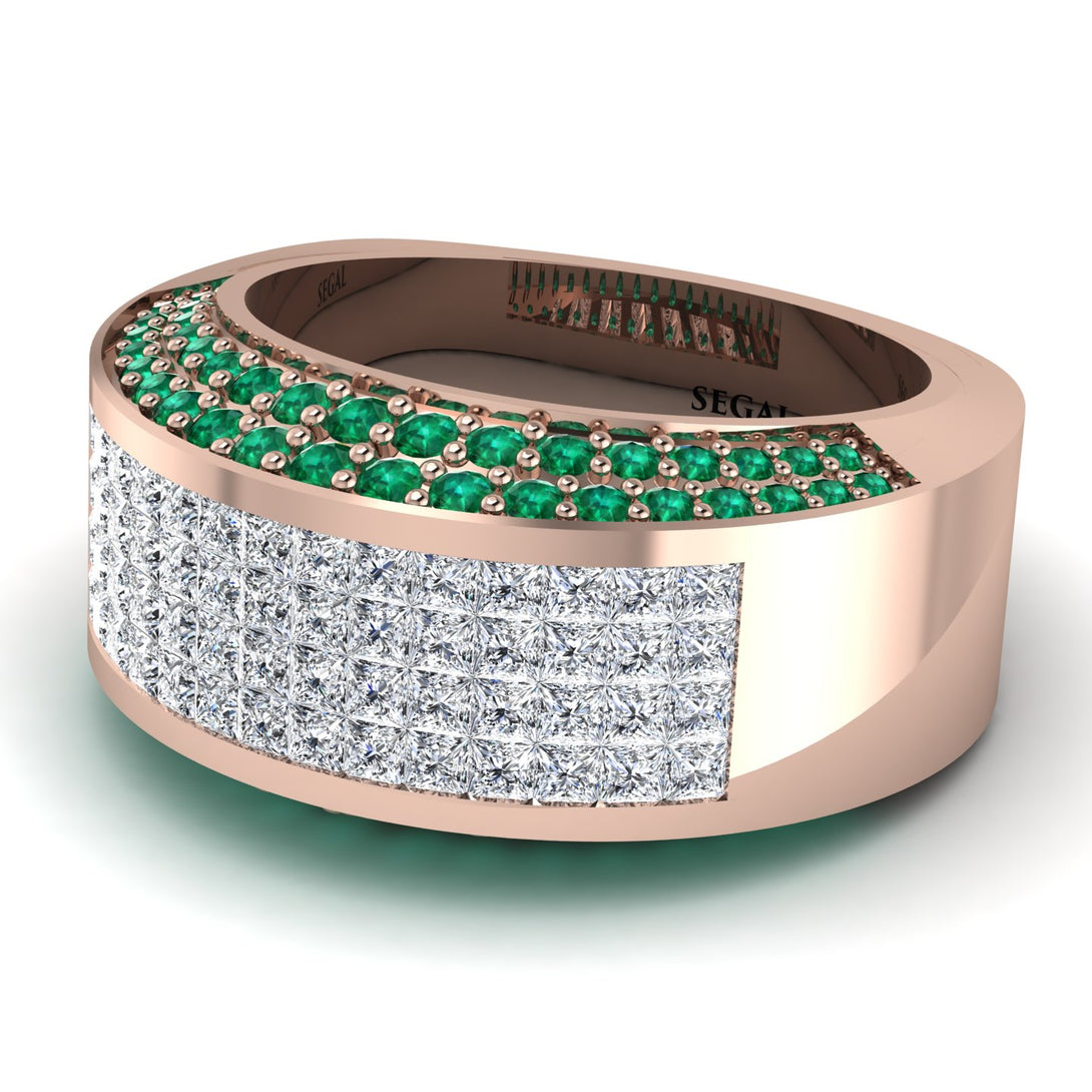 Diamond Cluster Wide Fancy Wedding Band - Kyla No. 17