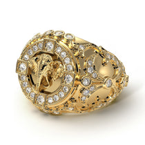Diamond Bespoke Elephant Men’s Fashion Ring - Charles No. 1 image 1