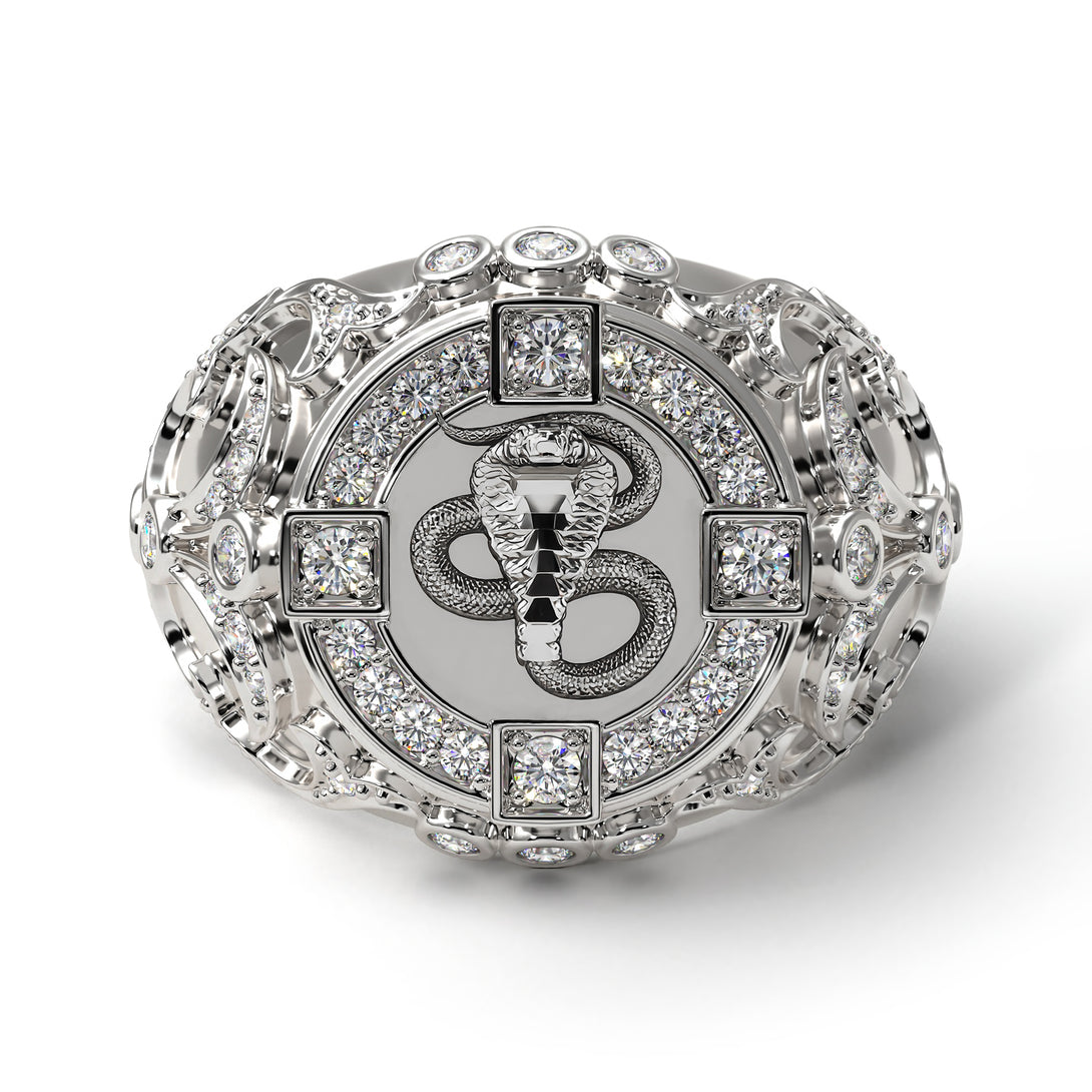 Diamond Cobra Gold Men's Fashion Ring - Waylon No. 3
