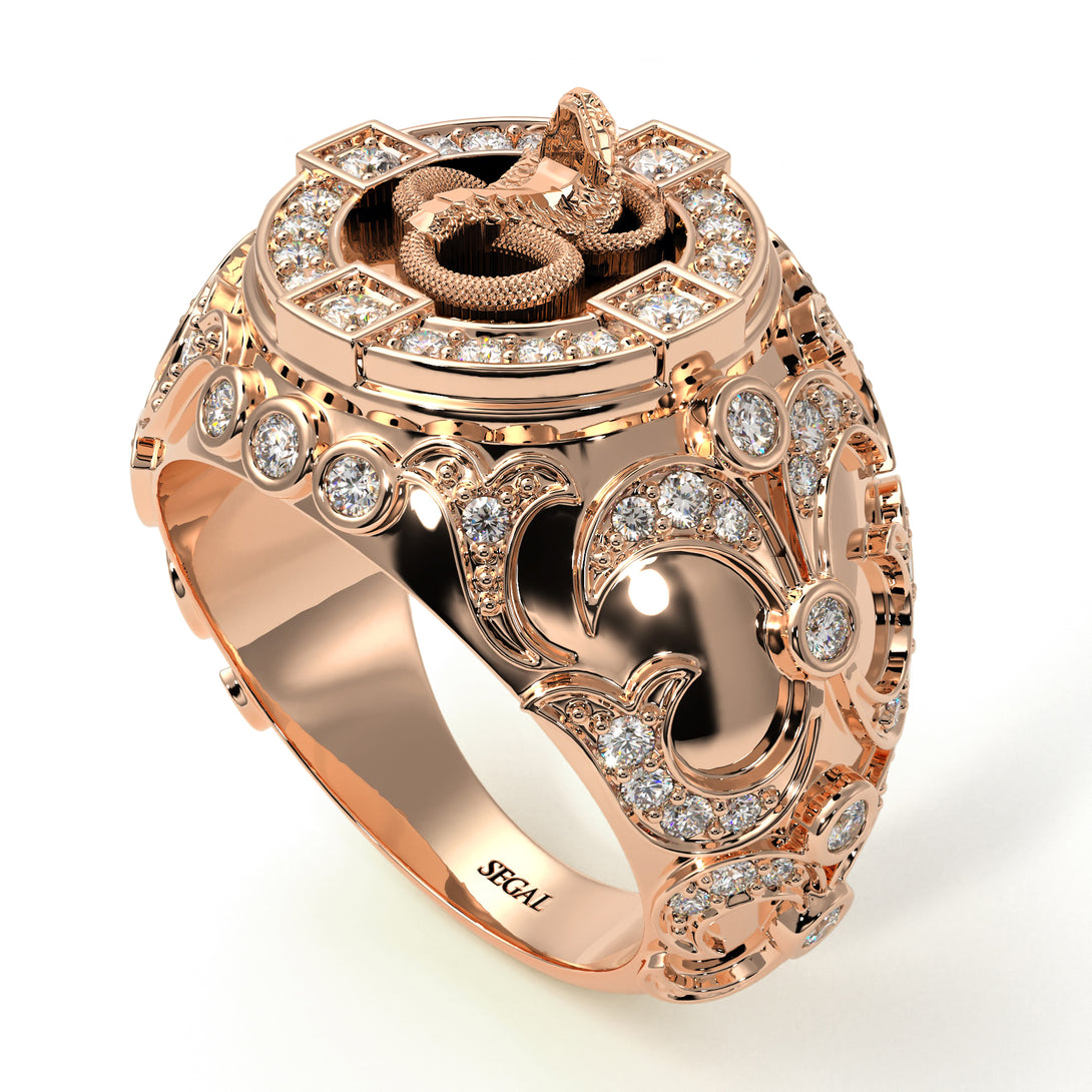 Diamond Cobra Gold Men's Fashion Ring - Waylon No. 2