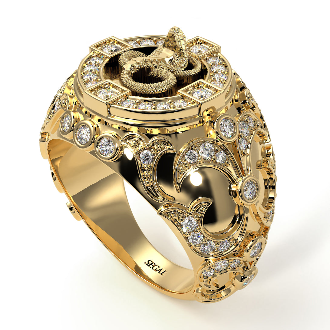 Diamond Cobra Gold Men's Fashion Ring - Waylon No. 1