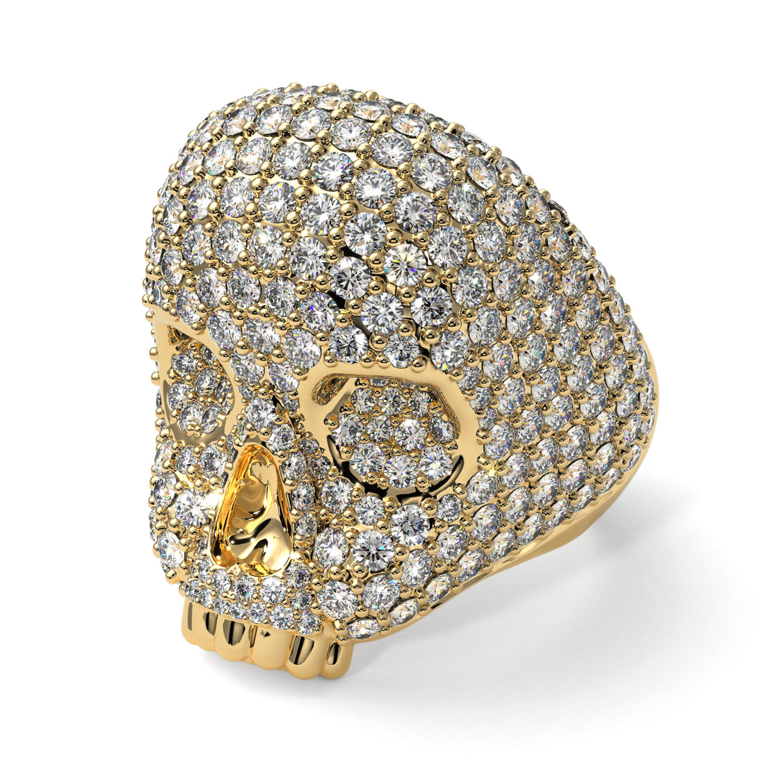 Diamond-Encrusted Skull Men's Fashion Ring - Jules No. 1