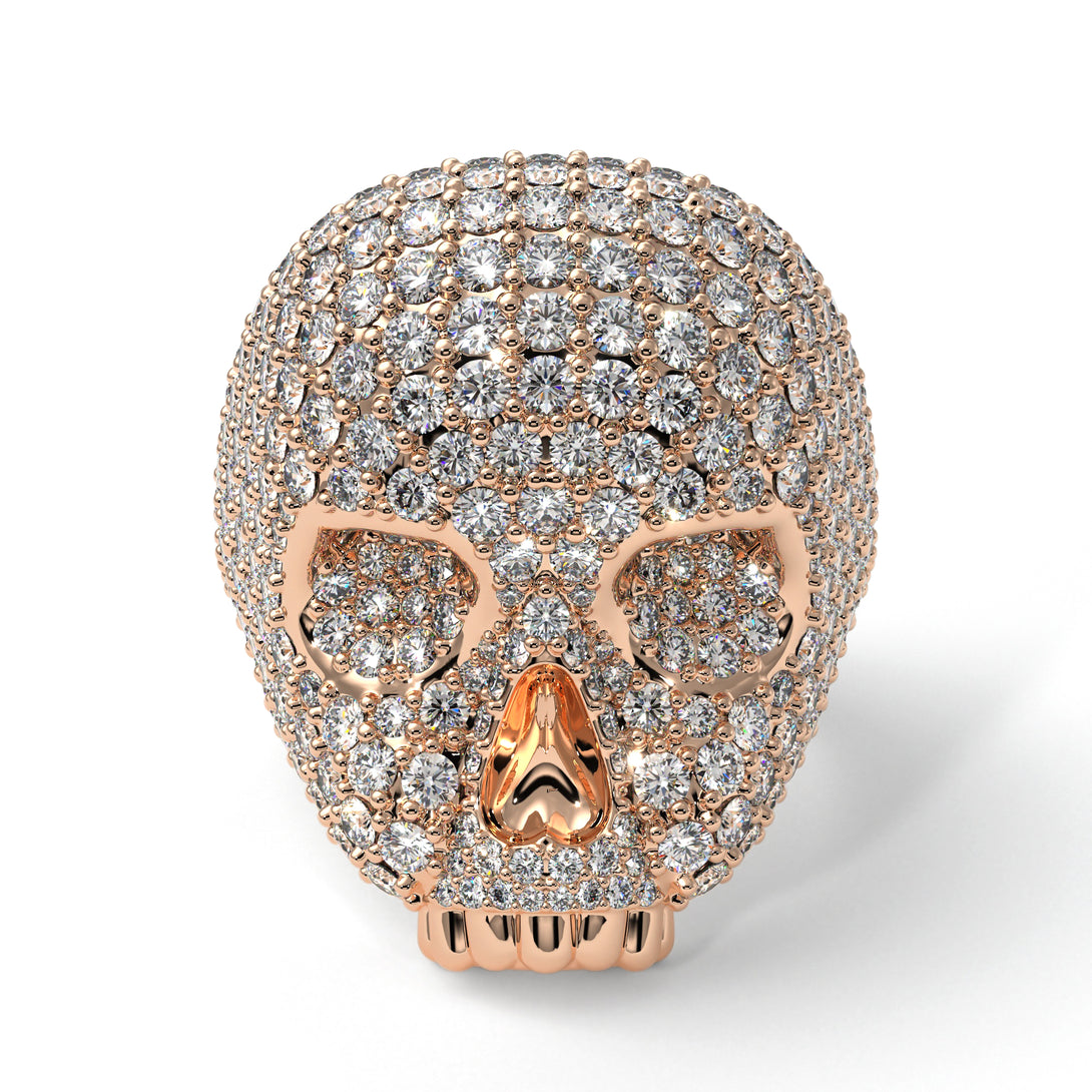 Diamond-Encrusted Skull Men's Fashion Ring - Jules No. 2