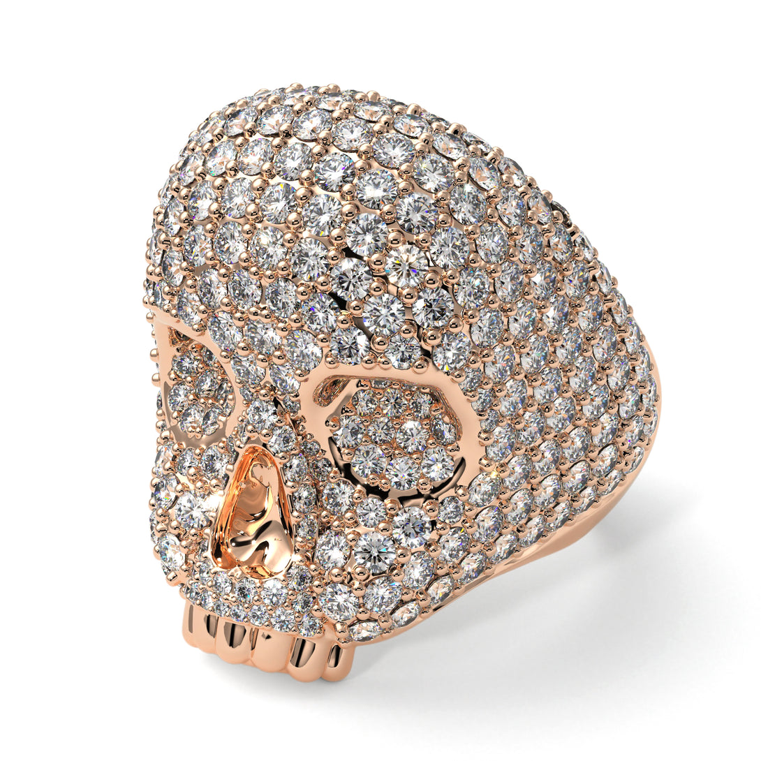 Diamond-Encrusted Skull Men's Fashion Ring - Jules No. 2