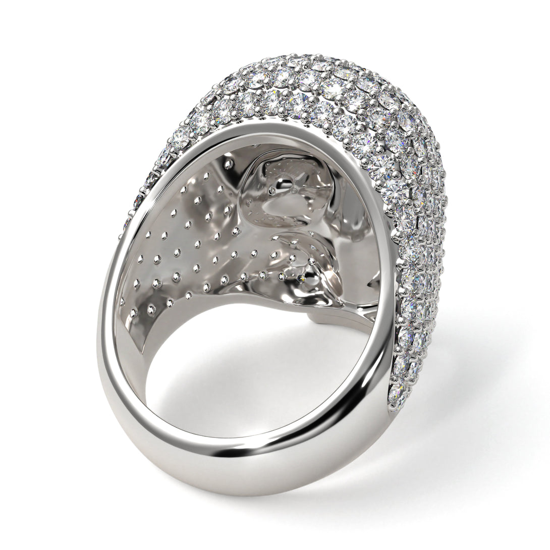Diamond-Encrusted Skull Men's Fashion Ring - Jules No. 3