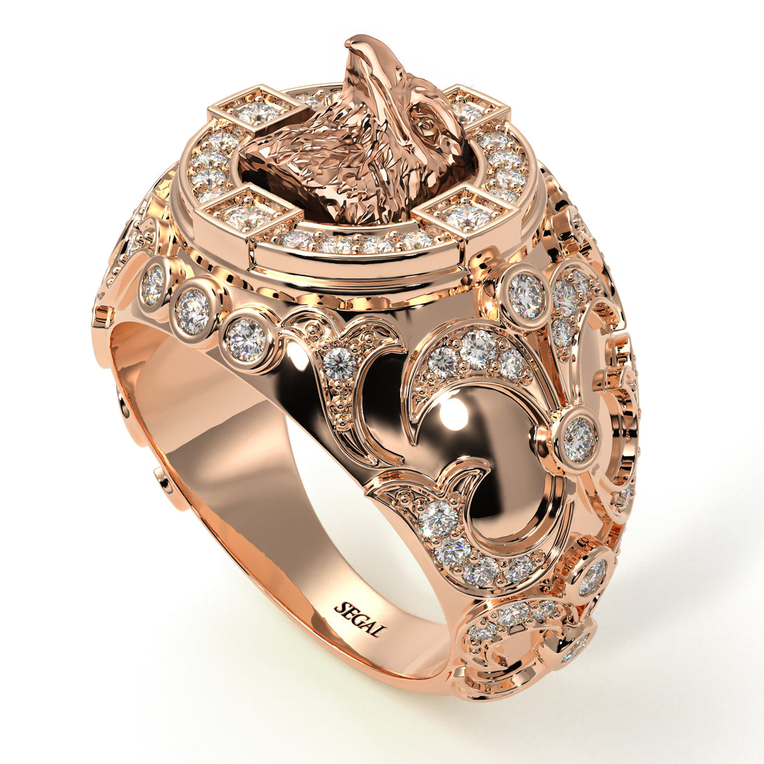 Diamond Majestic Eagle Men’s Fashion Ring - Caleb No. 2