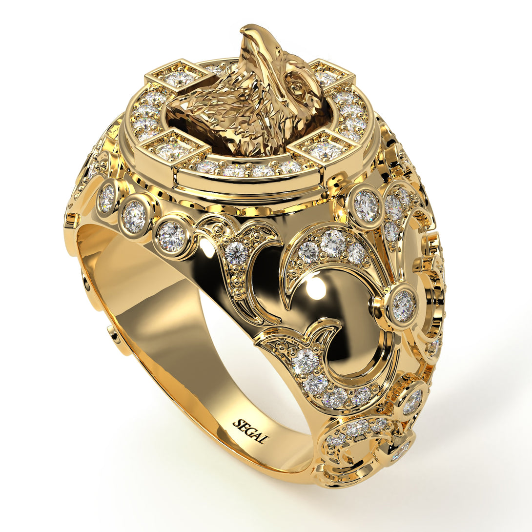 Diamond Majestic Eagle Men’s Fashion Ring - Caleb No. 1