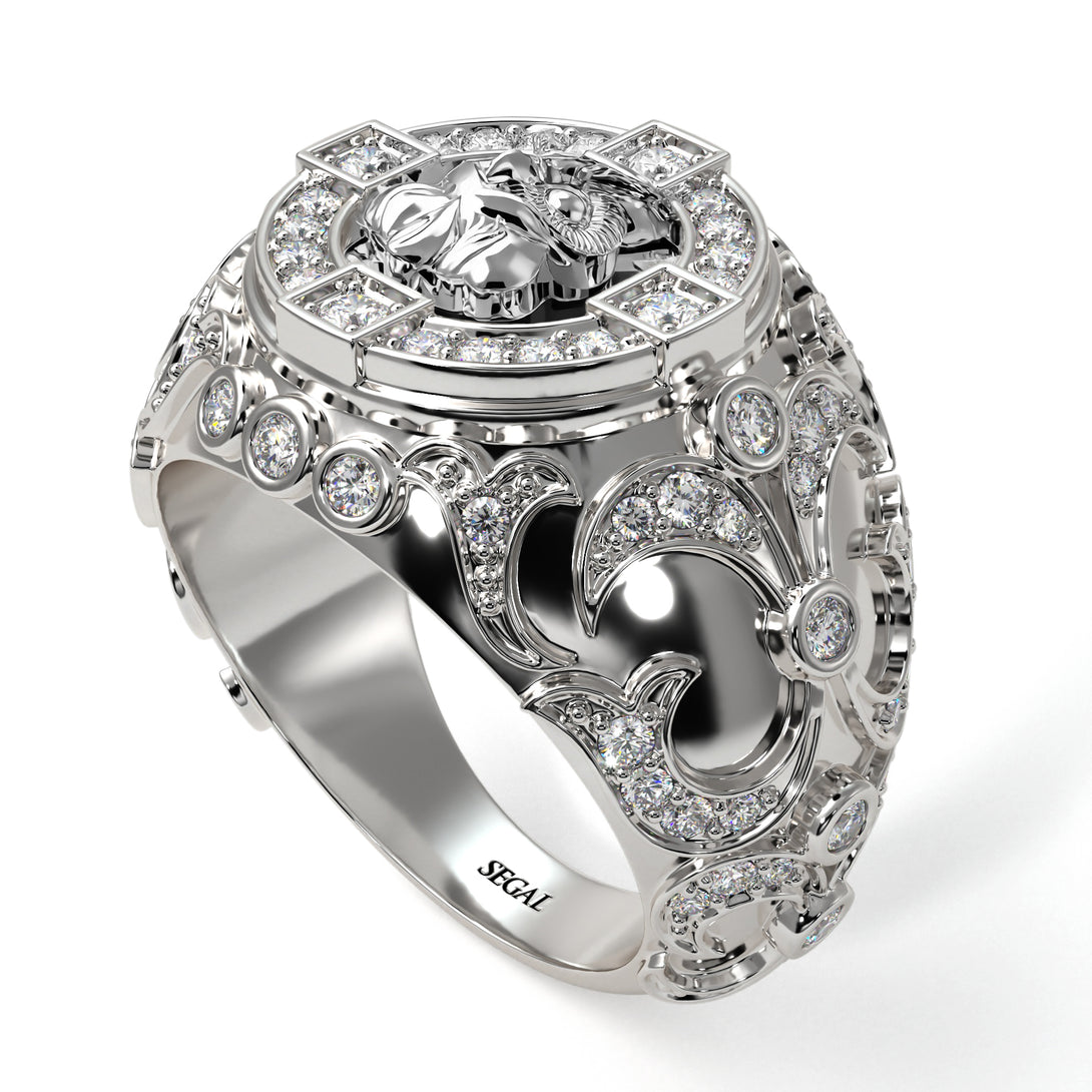 Diamond Owl Gold Men's Fashion Ring - Adrian No. 3