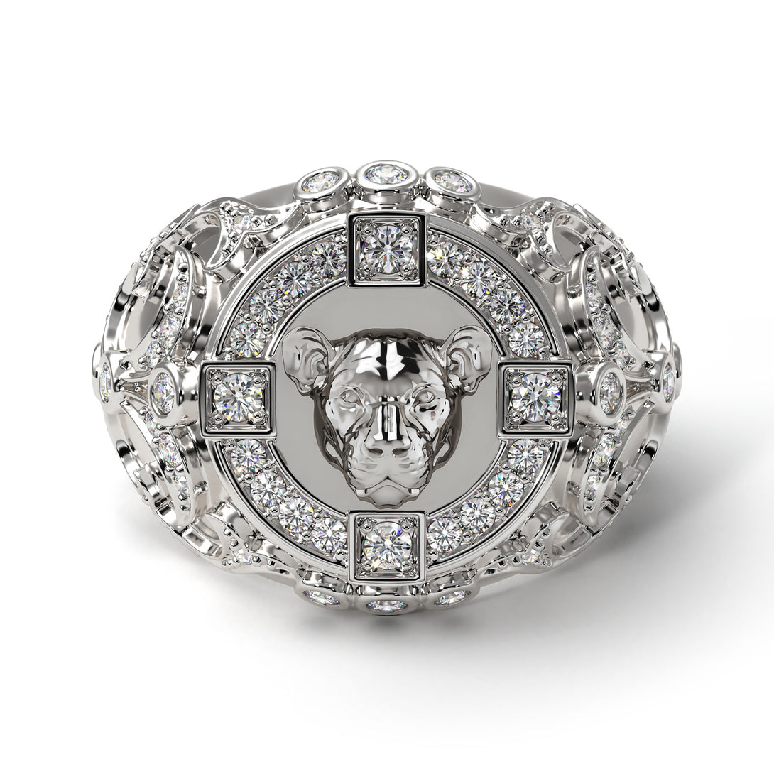 Diamond Puma Gold Men's Fashion Ring - Santiago No. 3
