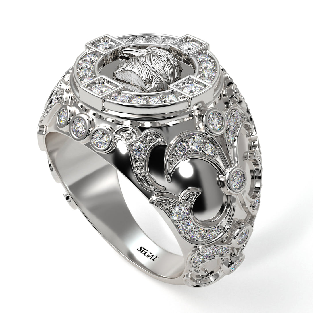 Diamond Raven Gold Men's Fashion Ring - Nolan No. 3