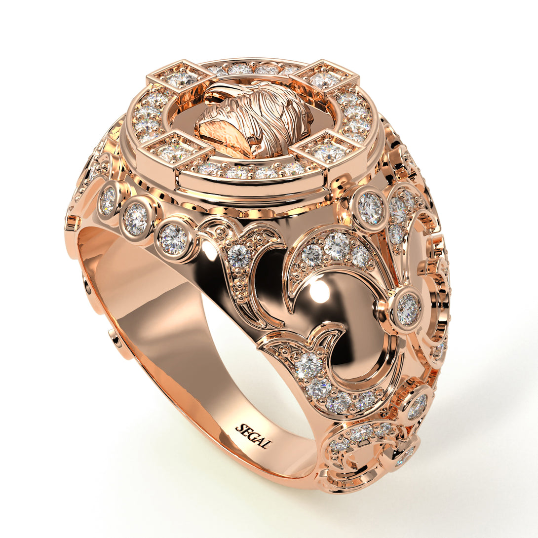 Diamond Raven Gold Men's Fashion Ring - Nolan No. 2