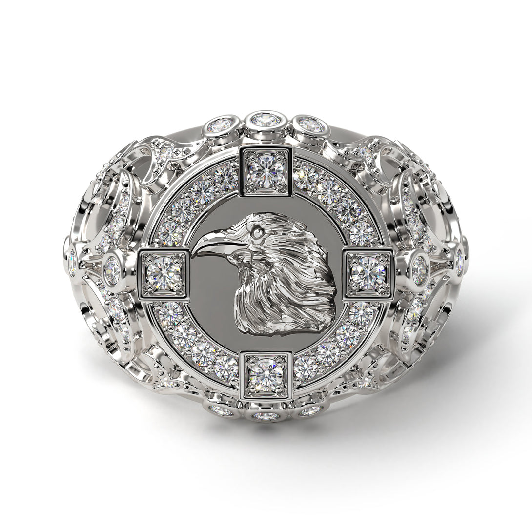 Diamond Raven Gold Men's Fashion Ring - Nolan No. 3