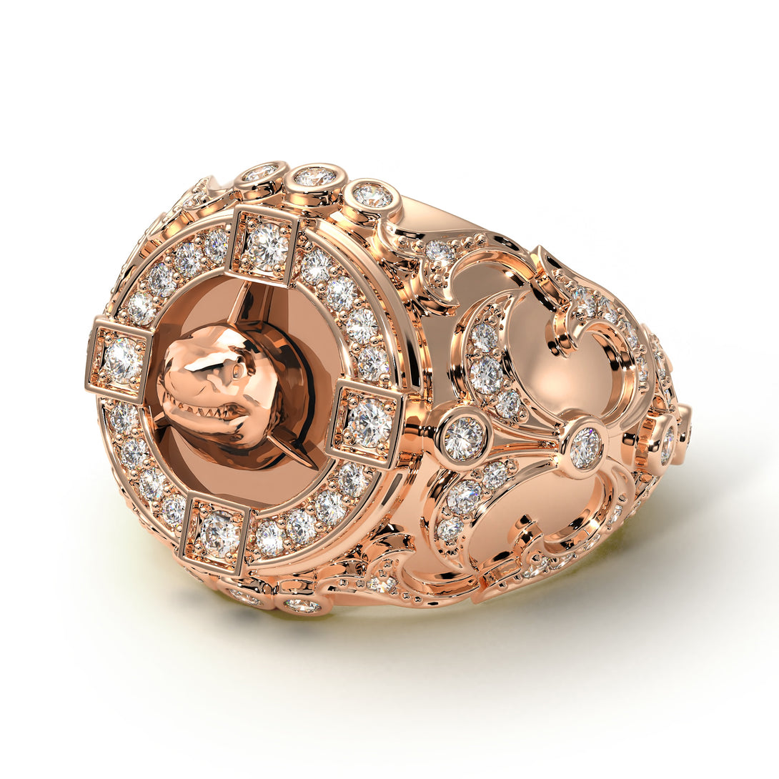 Diamond Shark Gold Men's Fashion Ring - Ryan No. 2