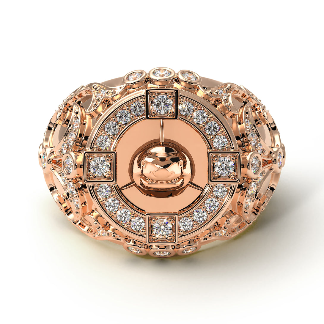 Diamond Shark Gold Men's Fashion Ring - Ryan No. 2