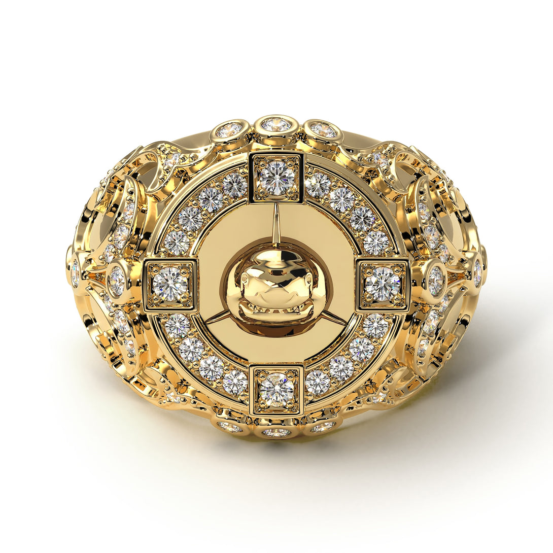 Diamond Shark Gold Men's Fashion Ring - Ryan No. 1
