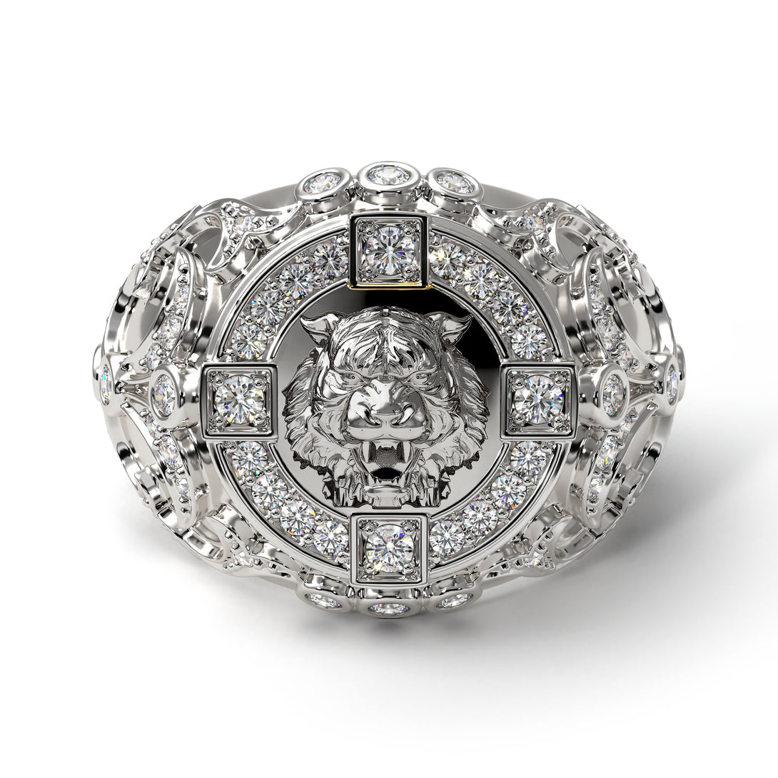 Diamond Tiger Gold Men's Fashion Ring - Landon No. 3