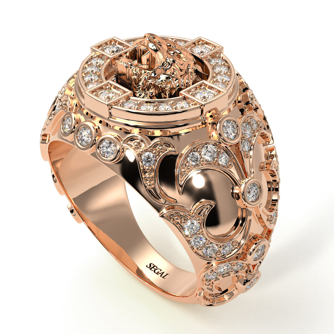 Diamond Tiger Gold Men's Fashion Ring - Landon No. 2