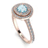 Double Halo Aquamarine Ring - Zoey No. 402