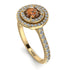 Double Halo Brown Diamond Ring - Zoey No. 1101