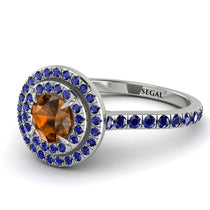 Double Halo Brown Diamond Ring - Zoey No. 1115 image 1