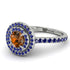 Double Halo Brown Diamond Ring - Zoey No. 1115 image 1