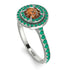 Double Halo Brown Diamond Ring - Zoey No. 1106 image 3