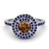 Double Halo Brown Diamond Ring - Zoey No. 1115 image 2